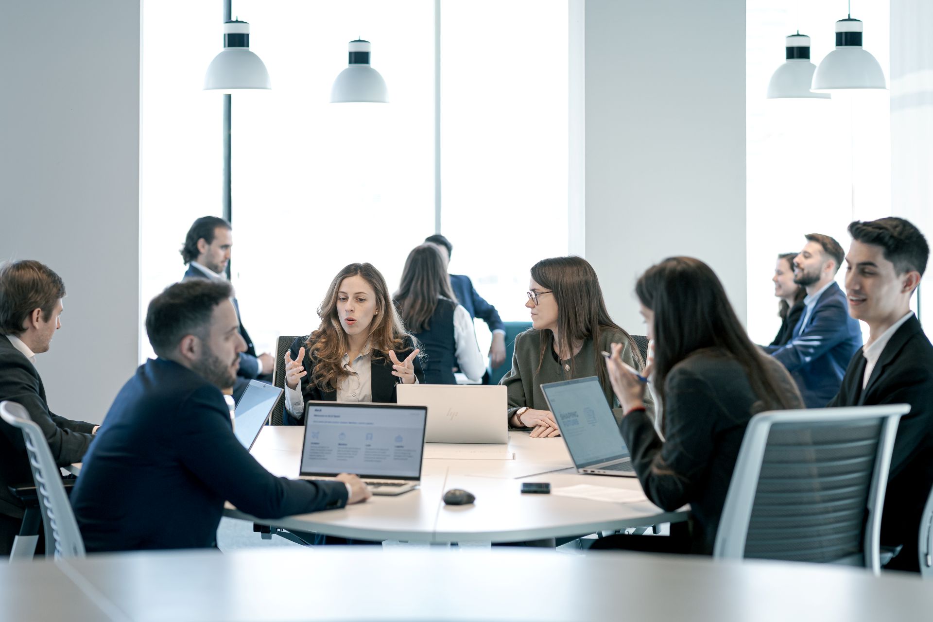Data analytics team working in a consulting firm