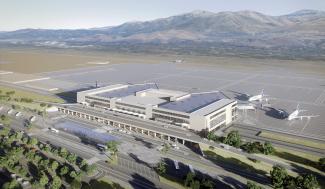 new airport under construction at Crete Island (Greece)
